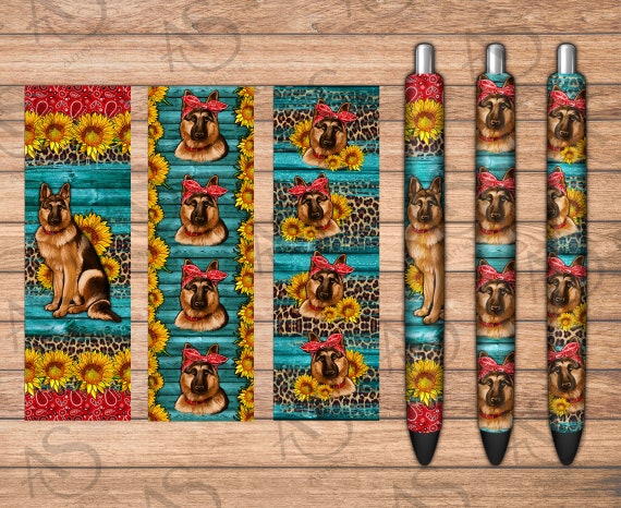 German Shepherd Pen Wraps Png German Shepherd Pen Wrap Png Sunflower Turquoise Pen Wrap Png German Shepherd Png Leopard Pen Wrap Png Etsy Canada