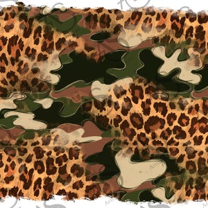 Camouflage and Leopard Background Sublimation Design, Leopard Background Png, Camo Leopard Png, PNG Sublimation Design, Instant Download