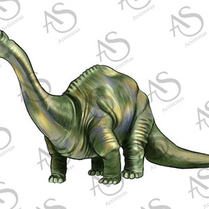 Brontosaurus Png Sublimation Design, Hand Drawn Brontosaurus Png, Brontosaurus Portrait Png, Dinosaur Png, Dinosaur Portrait Png Download