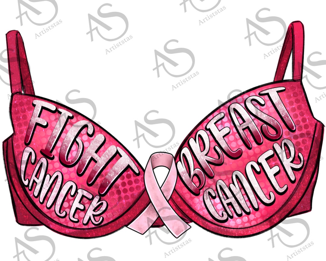 Fight Cancer Breast Cancer Bra Png Sublimation Design Breast - Etsy