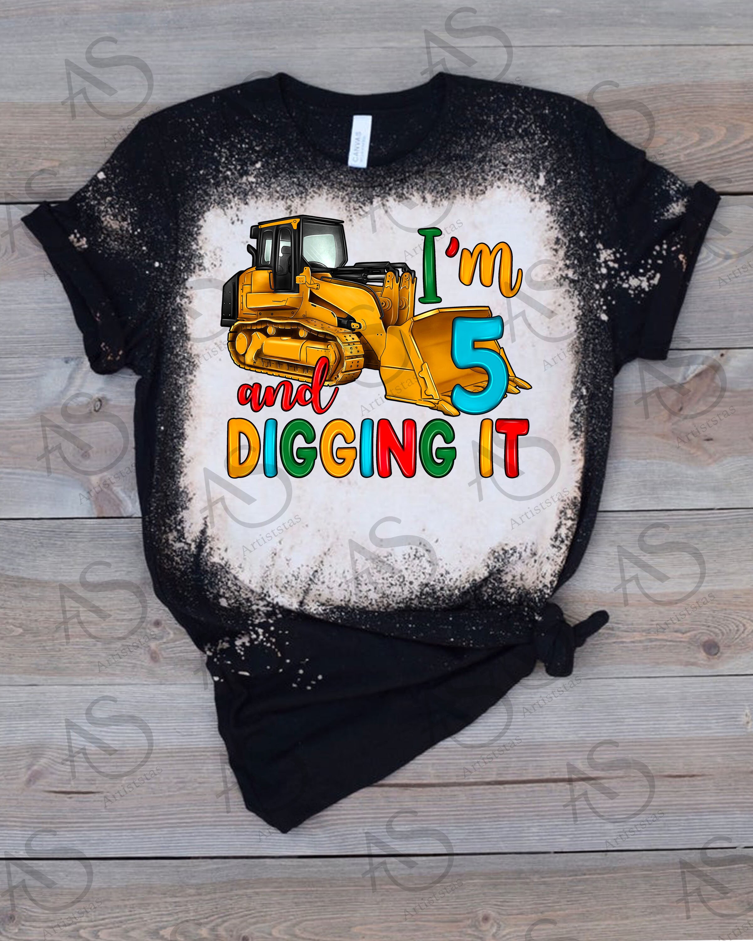 I'm 5 and Digging It Png Sublimation Design Constructions - Etsy