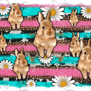 Easter Bunny with Daisies Background Png, Western Background Png,Easter Bunny Png,Turquoise Png,Easter Background Png,Easter Png,Digital Png