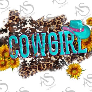 Western Cowgirl Png Sublimation Design, Cowgirl Hat Png, Western Design Png, Western Cowgirl Leopard Background Png, Digital Download
