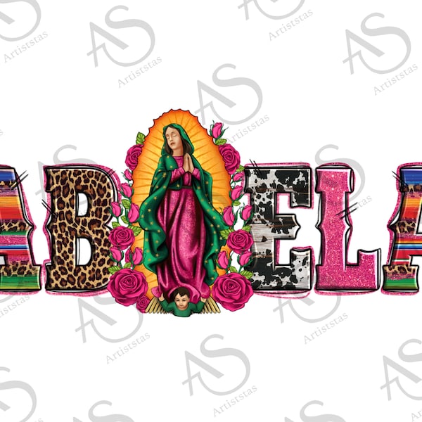 Our Lady of Guadalupe Abuela Flower Design,Virgen de Guadalupe PNG,Leopard Abuela Png,Flower Png,Latina Mexican Sublimation,Guadalupe Png