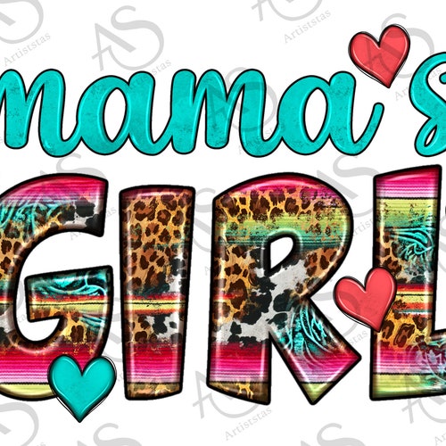 Mama's Girl Png Sublimation Design Leopard and Cowhide - Etsy
