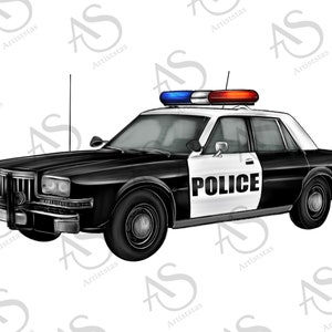 Politie auto png sublimatie ontwerp, handgetekende politieauto png, politieagent png, politieauto clipart, politie auto ontwerp png digitale downloads