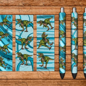Hand Drawn Dinosaur Pen Wraps Png Sublimation Design, Dinosaur Pen Wrap Png, Animal Pen Wraps Png Digital Downloads