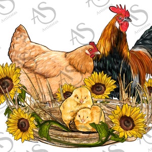 Western Coop Animals Png Sublimation Design,Western Farm Chickens Png, Western Design Png, Farm Animals Png, Rooster Png, Digital Download