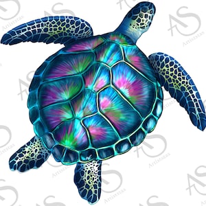 Hand Drawn Tie Dye Turtle Png Sublimation Design, Turtle Png, Sea Animal Png, Turtle Clipart Png,Turtle Background Png Digital Downloads
