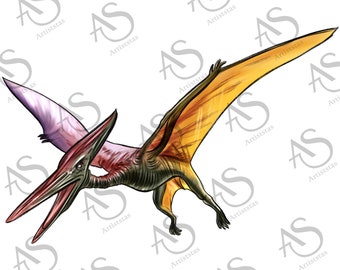 Drawn Pterodactyl Dinosaur PNG & SVG Design For T-Shirts