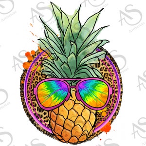 Pineapple and Sunglasses Png, Hello Summer Design Png, Pineapple Png,Sublimation Design Png,Leopard Pineapple Png, Design, Digital Download,