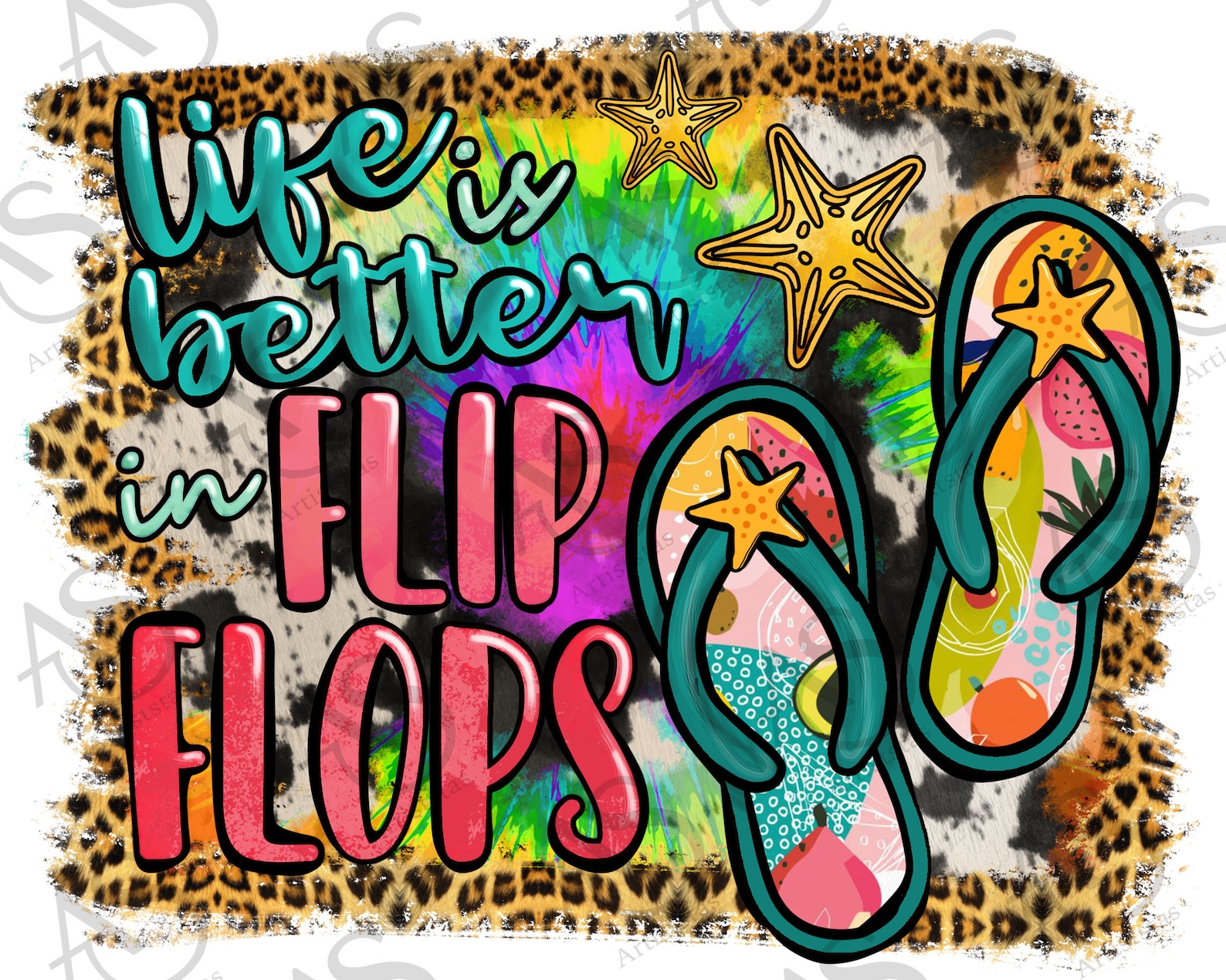 Life is Better in Flip Flops Png Summer Design Png Life is Etsy