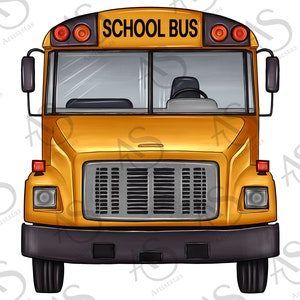 School Bus Png, Western School Bus Design, School Bus Clipart, School Bus Sublimation Design Png, Hand drawn School Bus, Digital Download