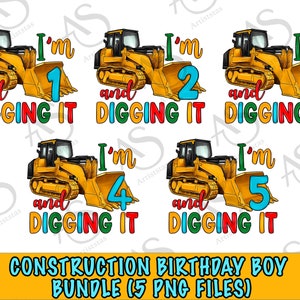 Construction Birthday Png Sublimation Design Bundle, Digging It Png Bundle,Construction Crew Birthday Png,Boys Birthday Png,Digital Download