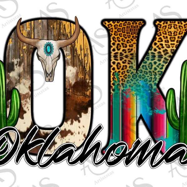 Western Oklahoma Sublimation Png Design,Oklahoma Png,Cactus Png,Western Oklahoma Png,US States Png,Png Sublimation Design,Digital Download