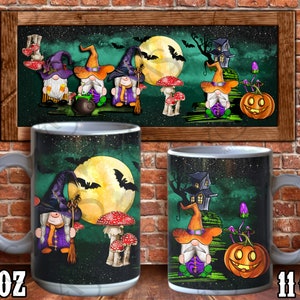 Halloween Gnomes Mug Png Sublimation Design, Halloween Png, Halloween Gnomes Png,Glitter Halloween Mug Png,Witch Gnomes Png,Digital Download