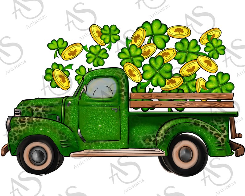 st patricks day truck sublimation transfer