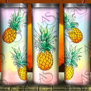 Pineapple Pattern 20oz Tumbler Design Sublimate,Summer Tumbler Png,Pineapple Png,20oz Skinny Tumbler Png,Sublimation Design,Instant Download