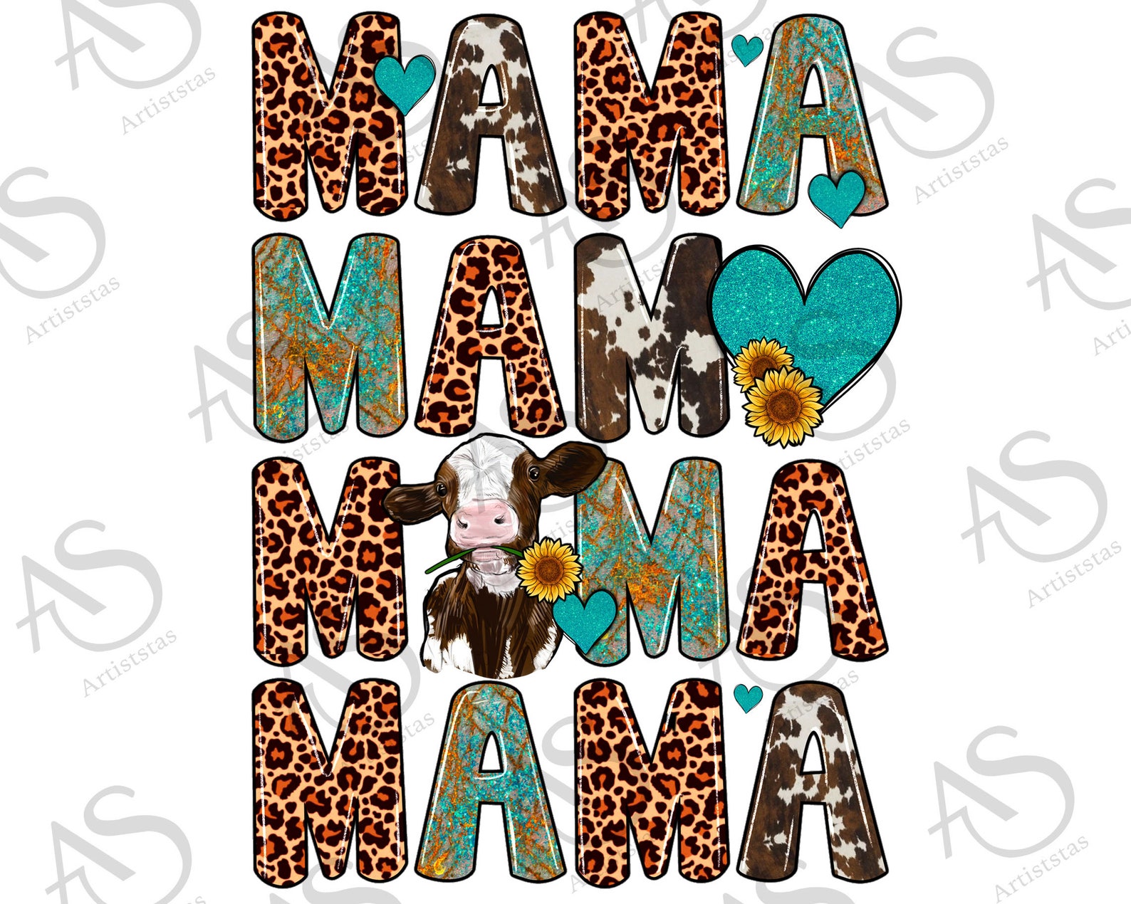 Leopard Mama Mama Mama Mama Png Sublimation Design Western - Etsy