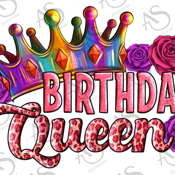 Birthday Queen Png Sublimation Design, Birthday Png, Birthday Queen Png, Birthday Girl Png,Glitter Birthday Sublimation Png,Digital Download