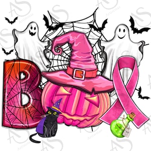 Brustkrebs boo erschrecken png Sublimation Design download, Brustkrebs png, Cancer Awareness png, Happy Halloween png,sublimate download