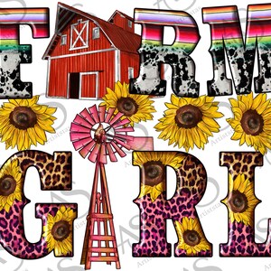 Western Farm Girl Png Sublimazione Design, Girasoli Farm Life Png, Barn Farm Png, Western Farm Design Png, Farm Png Download digitali