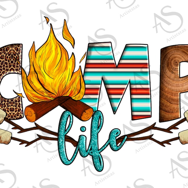 Leopard Serape Glitter Camp Life Png, Camp Fire Png, Camp Life Sublimation Png, Camping Sublimation, Camping Clipart, Instant Download