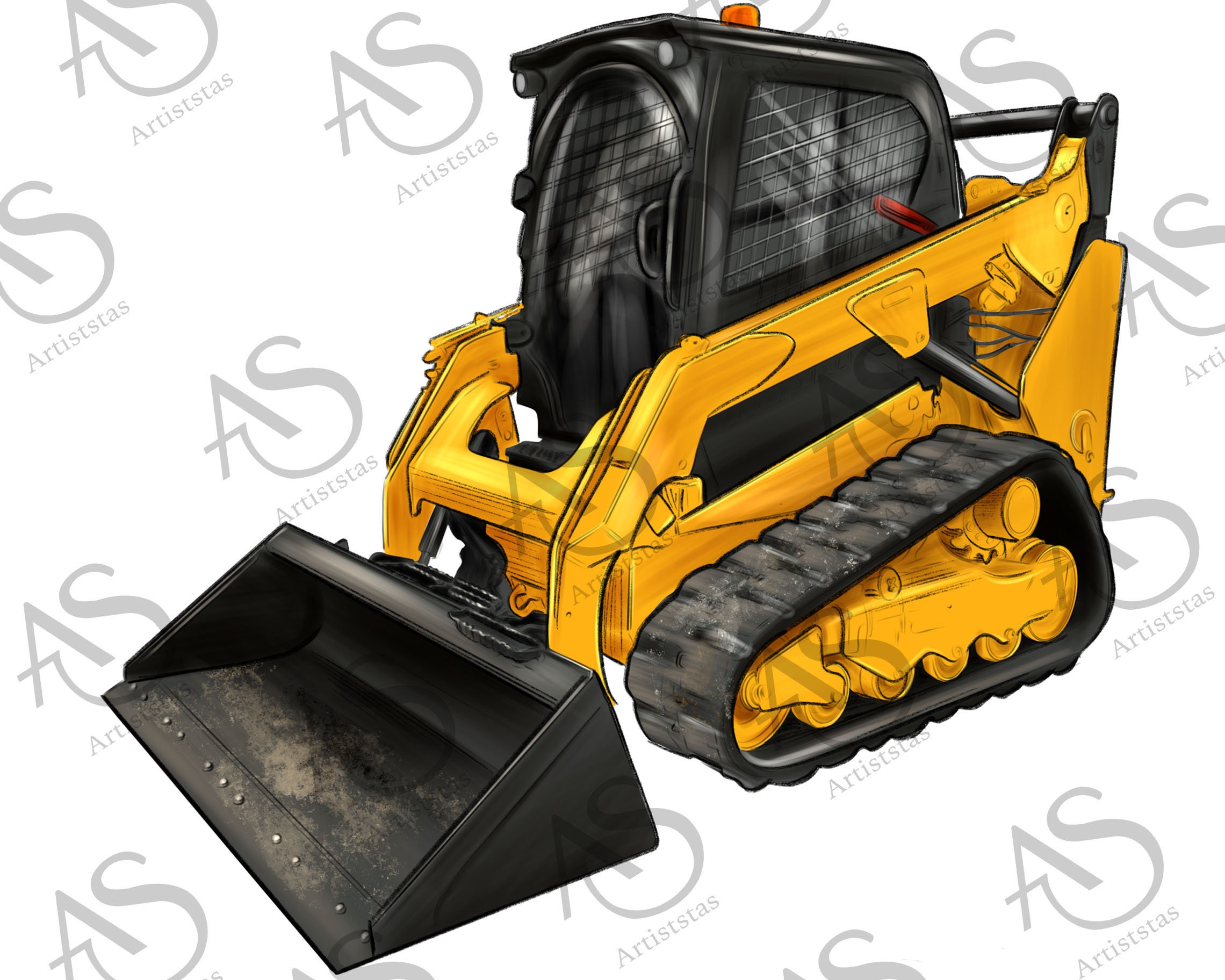 Skid Steer Png Sublimation Design Construction Vehicles Png Etsy