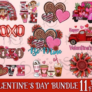 Valentinstag png Sublimation Design Bundle, Happy Valentine&#39;s png, westlichen Valentinstag png, sublimieren Designs herunterladen