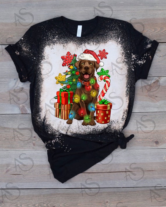 Santa Labrador Retriever Reindeer Light Christmas Gifts T-Shirt Santa Labrador Retriever Reindeer Light Christmas Gifts T-Shirt