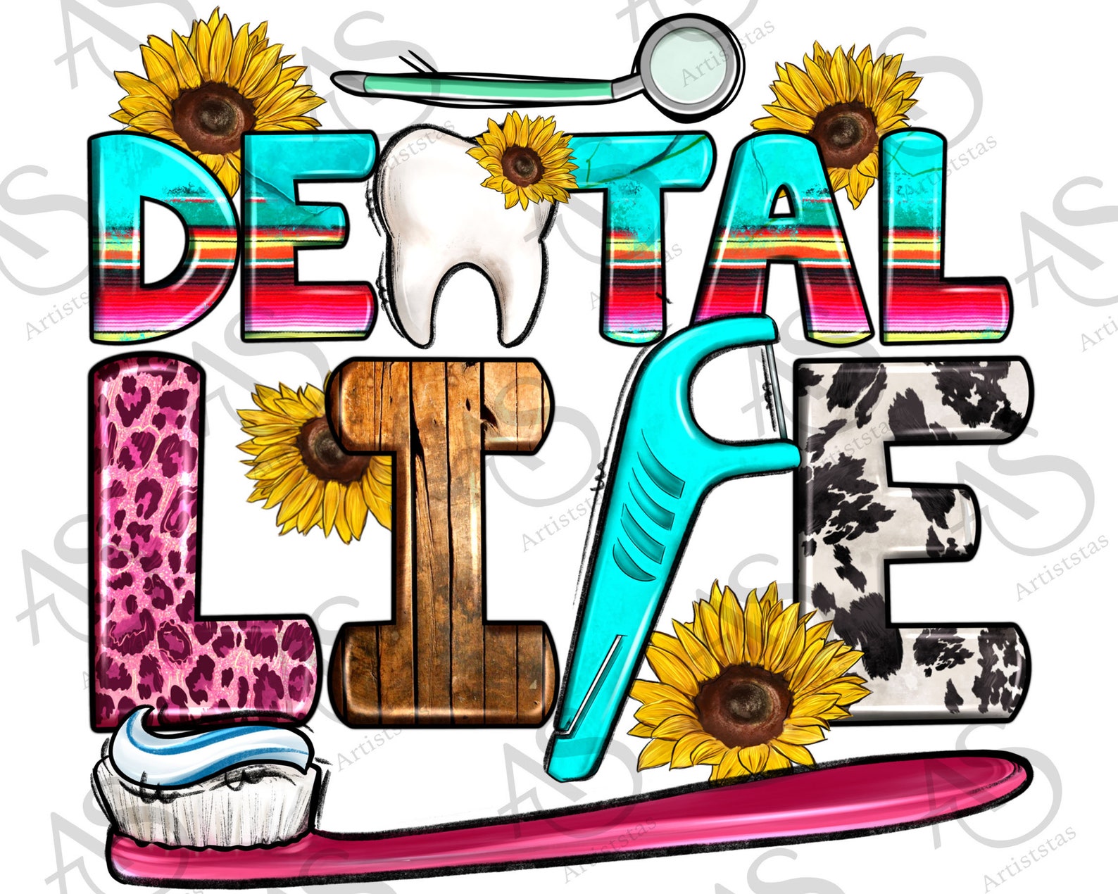 Western Dental Life Png Sublimation Design Dentist Png Etsy