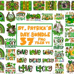 St. Patrick&#39;s Day png sublimation design bundle, Happy St. Patrick&#39;s Day png, Irish Day png, sublimate designs download