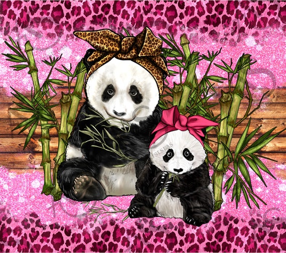 Panda cowhide leopard 20oz tumbler png sublimation design download, Panda  tumbler png, western tumbler png, sublimate de