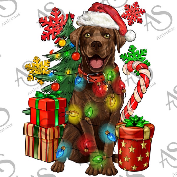 Christmas Chocolate Lab Labrador Retriever png sublimation design download,Christmas dog png,Christmas animal png,sublimate designs download