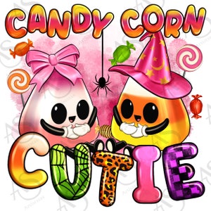 Candy corn cutie png sublimation design download, Happy Halloween png, Halloween vibes png, spooky vibes png, sublimate designs download
