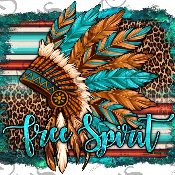 Free Spirit Native American Indian Headdress Png Sublimation Design, Serape Headdress Png, Png Sublimation Design Download, Digital Download