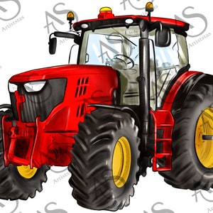 Western Farm Tractor Red Png Sublimation Design, Western Design Png, Farm Life Png, Western Sublimation Png, Farm Png, Tractor Png,Download
