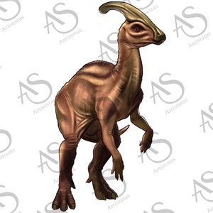 Parasaurolophus Png Sublimation Design, Hand Drawn Parasaurolophus Png, Parasaurolophus Portrait Png,Dinosaur Png, Digital Download