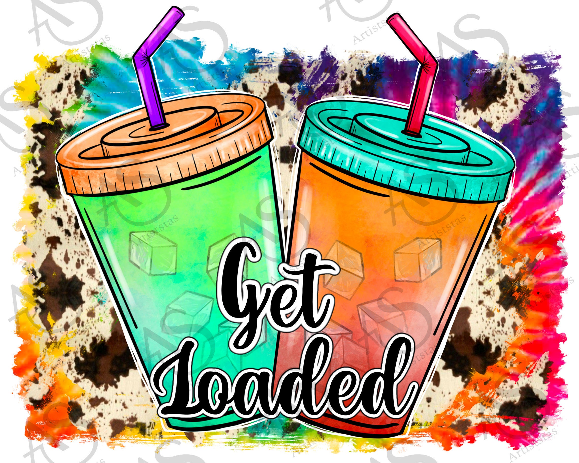 Get Loaded Tea PNG Love Tea Junkie PNG Get Loaded Design | Etsy
