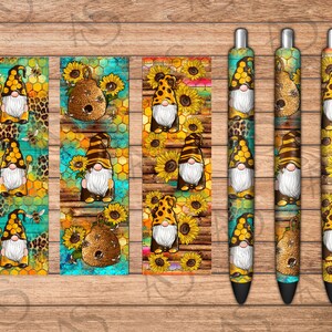 Western Bee Gnomes Pen Wrap Png, Gnomes Pen Wrap Png, Honeycomb Pen Wrap Png, Beehive Png, Gnomes Png, Bee Png Digital Downloads