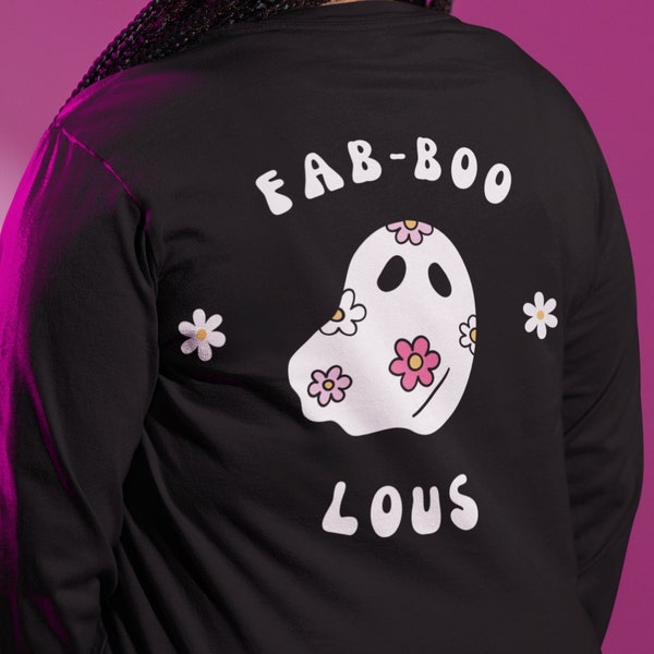 Fa-BOO-lous Long-sleeve Shirt | Ghost | Cute | Halloween | Fall