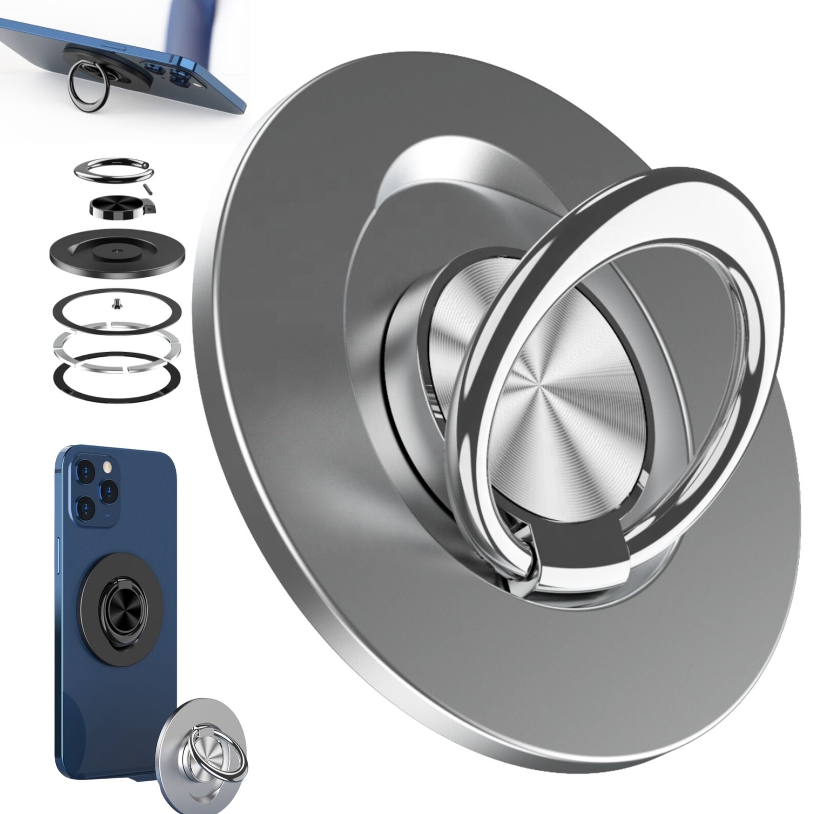 MagSafe Phone Ring Holder Metal Kickstand Grip iPhone12 Etsy