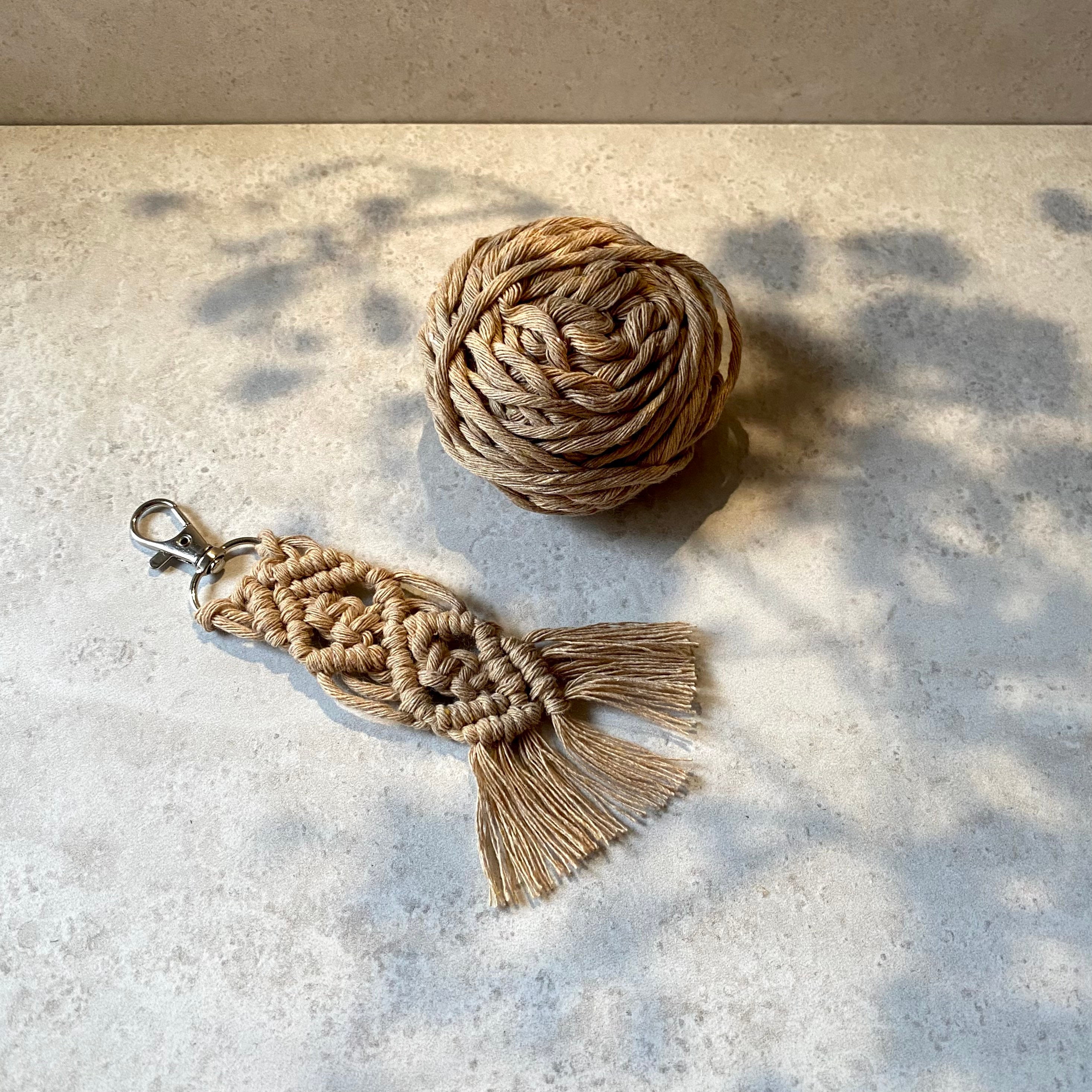 Dainty Macrame Keychain Keyring Boho-chic Key Accessory - Etsy