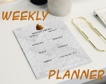 Planificador semanal digital de tareas semanales