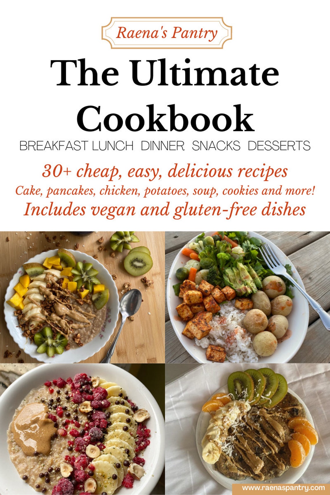 Cookbook PDF Recipes PDF Cookbook Download Printable | Etsy