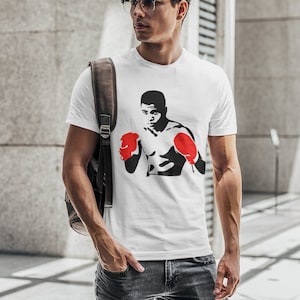 Float Like a Butterfly, Sting Like Ali, Muhammad Ali Inspired Boxing Gloves Shirt, Embrace Greatness, Champion&#39;s Pride, Father&#39;s Day Shirt