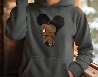 A Timeless Classic and Original Cartoon Diva Betty Boop Hoodie Always in Style, Betty Boop Winking Classic and Iconic Hoodie