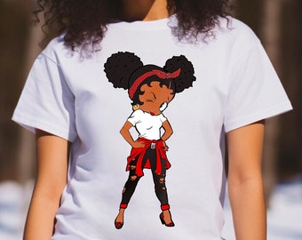 A Timeless Classic and Original Cartoon Diva Betty Boop T Shirt Standing Strong, Betty Boop Winking Classic and Iconic T-Shirt