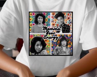 Retro 90s TV Black Mothers "Momma Bear Energy" T-Shirt, Mother's Day Gift, Birthday Gift, Gift for Mom, Fun Mom Gift,New Mom Gift,Summer Mom