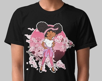 Betty Boop's Charm with Cherry Blossom Bliss T Shirt | Gift for her | Birthday Gift | Mother's Day Gift | Graduation Gift | Earth Day Shirt